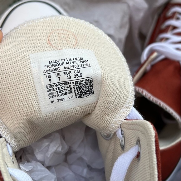 NEW Converse Womens Size 9 Chuck Taylor All Star Platform High Brick Red Shoe - Picture 8 of 9